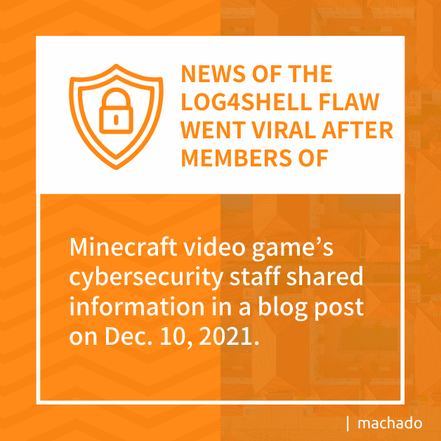 News of the Log4Shell flaw went viral after members of Minecraft video game’s cybersecurity staff shared information in a blog post on Dec. 10, 2021. 