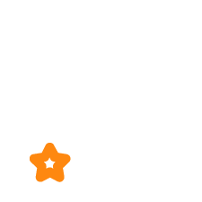 White key with a small orange star keychain attached